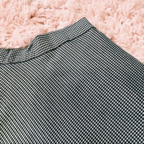 Vintage Black & White Tiny-Checkered Skirt - Picture 3 of 6